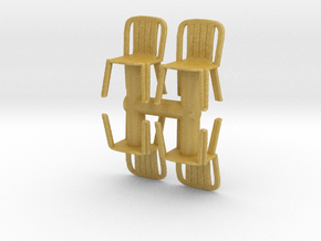 Plastic Chair (x4) 1/48 in Tan Fine Detail Plastic