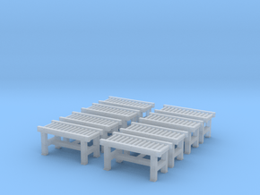 Roller Conveyor (x8) 1/87 in Clear Ultra Fine Detail Plastic