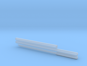 Katana - 1:12 scale - Straight blade - Plain in Clear Ultra Fine Detail Plastic