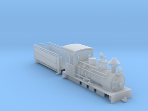 SBR Hudswell clarke 0-6-0 loco & tender  in Clear Ultra Fine Detail Plastic