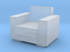 Vintage Armchair 1/64 in Clear Ultra Fine Detail Plastic