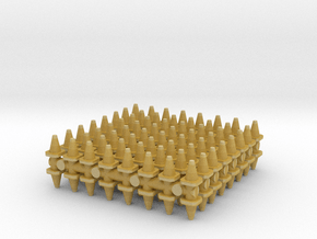 Traffic Cones (x128) 1/400 in Tan Fine Detail Plastic