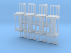 Antique Chair (x8) 1/87 in Clear Ultra Fine Detail Plastic