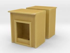 Fireplace (x2) 1/87 in Tan Fine Detail Plastic