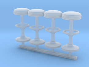 50's soda fountain bar stool 01. 1:32 Scale  in Clear Ultra Fine Detail Plastic