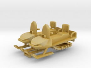Snowmobile 2 Pack 1-64 Scale in Tan Fine Detail Plastic