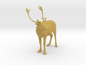 Reindeer 1:20 Standing Male 3 in Tan Fine Detail Plastic