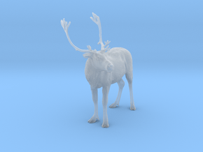Reindeer 1:20 Standing Male 3 in Clear Ultra Fine Detail Plastic