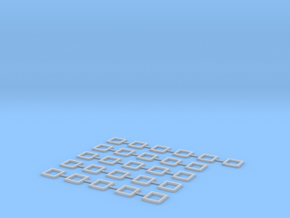 15mm X 15mm Squares-11mm Hole in Clear Ultra Fine Detail Plastic