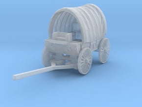 N Scale Covered Wagon in Clear Ultra Fine Detail Plastic