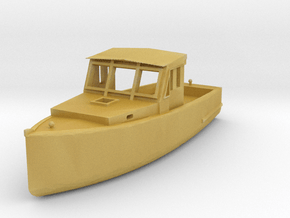 4 CM Fishing Boat in Tan Fine Detail Plastic