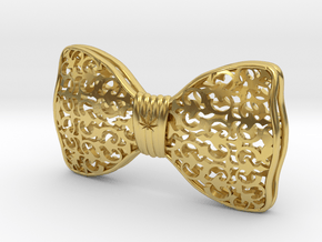 Leaf Bowtie in Polished Brass