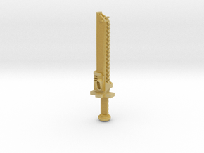 Action Figure Chainsword - Right Handed in Tan Fine Detail Plastic