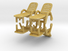 Deck Chair (x4) 1/87 in Tan Fine Detail Plastic