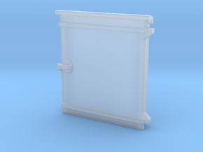 1/64 grain bin entry door 1 ring in Clear Ultra Fine Detail Plastic