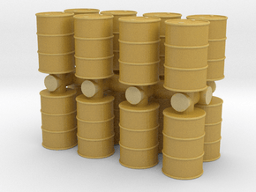 Oil Barrel (x16) 1/100 in Tan Fine Detail Plastic
