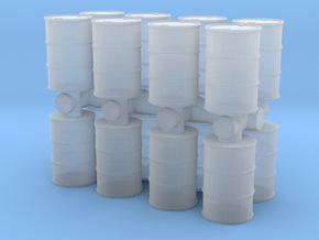 Oil Barrel (x16) 1/100 in Clear Ultra Fine Detail Plastic