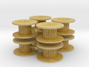 Cable Spool (x8) 1/220 in Tan Fine Detail Plastic