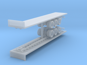 Flatbed Trailer (x2) 1/220 in Clear Ultra Fine Detail Plastic