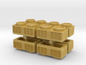 Rooftop Air Conditioning Unit (x8) 1/160 in Tan Fine Detail Plastic