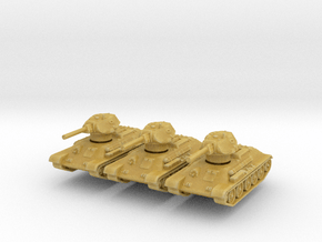 T-34-76 1941 fact. 183 late (x3) 1/285 in Tan Fine Detail Plastic