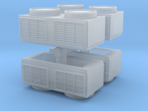 Rooftop Air Conditioning Unit (x4) 1/120 in Clear Ultra Fine Detail Plastic