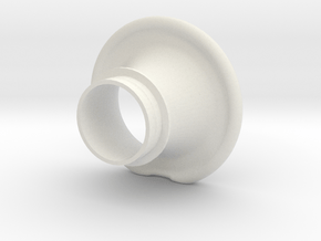 Cornet_rounded in White Natural Versatile Plastic