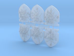 22012 Templar Shields Firstborn LH x6 in Clear Ultra Fine Detail Plastic