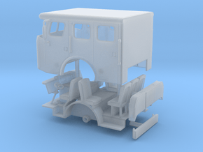 1/87 E-One Cyclone Flat Roof Cab in Clear Ultra Fine Detail Plastic