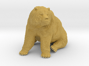 Grizzly Bear 1:20 Sitting Male in Tan Fine Detail Plastic