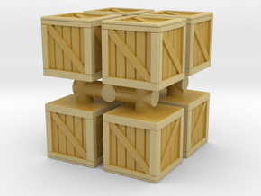 Wood crate prop (x8) 1/87 in Tan Fine Detail Plastic