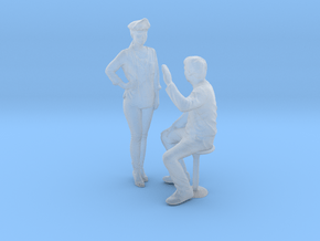 Printle C Couple 1382 - 1/87 - wob in Clear Ultra Fine Detail Plastic
