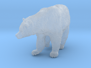 Grizzly Bear 1:64 Female standing in waterfall in Clear Ultra Fine Detail Plastic