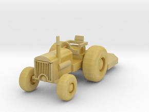 O Scale Tractor with Bushhog in Tan Fine Detail Plastic