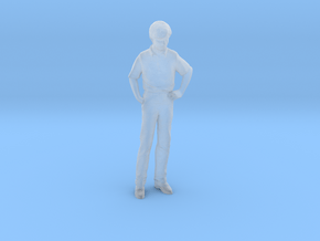 1/87 HO Scale Man Figure Spectator in Summer or in in Clear Ultra Fine Detail Plastic