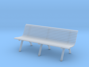 Wooden Bench Ver01. 1:24 Scale in Clear Ultra Fine Detail Plastic