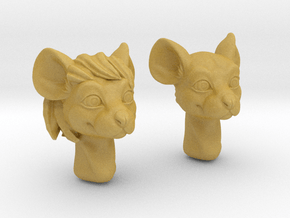 Anthropomorphic mouse heads (HSD Miniatures) in Tan Fine Detail Plastic
