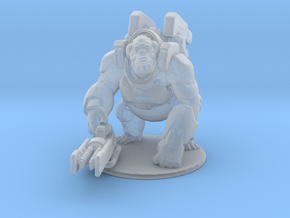 Overwatch Winston 1/60 miniature for games and rpg in Clear Ultra Fine Detail Plastic