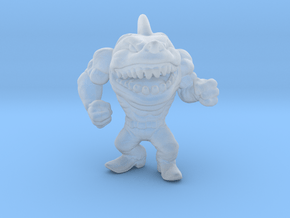 Street Sharks Ripster miniature model fantasy game in Clear Ultra Fine Detail Plastic