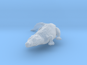 Nile Crocodile 1:87 Smaller one on river bank in Clear Ultra Fine Detail Plastic