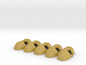 Galactic Knights V10 Smooth Shoulder Pads in Tan Fine Detail Plastic