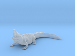 Nile Crocodile 1:87 Lifted head with mouth open in Clear Ultra Fine Detail Plastic