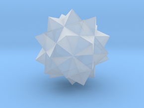 Compound of Five Octahedra - 1 Inch in Clear Ultra Fine Detail Plastic