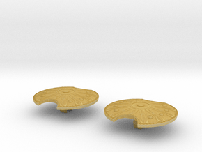 Miniature Archiles Shield - 2x 2.75 In in Tan Fine Detail Plastic