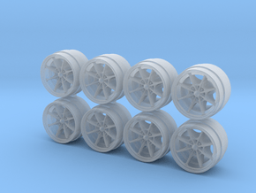 MF8 8-55 1/64 Scale Wheels in Clear Ultra Fine Detail Plastic