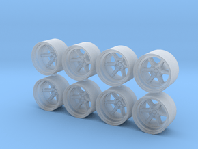K Roku 8.15x5 1/64 Scale Wheels in Clear Ultra Fine Detail Plastic