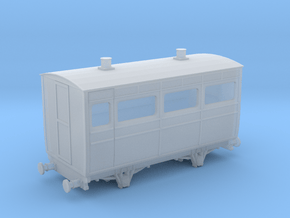 Pentewan Railway saloon carriage 009 in Clear Ultra Fine Detail Plastic
