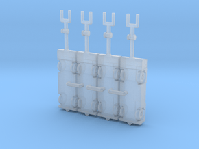 1:144 Miniature Airport Tug - 4x in Clear Ultra Fine Detail Plastic