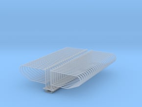 1/64 50 Single Post Freestall loops  in Tan Fine Detail Plastic