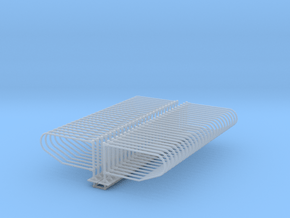 1/64 50 Single Post Freestall loops  in Clear Ultra Fine Detail Plastic